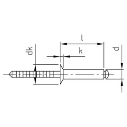 ISO 15984 A2/A2  śr. 4,8x12   Nit Nierdzewny Stożkowy Inox