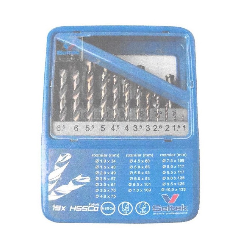 Zestaw Wierteł HSS Cobalt 5% Szlif (1,0-13,0)