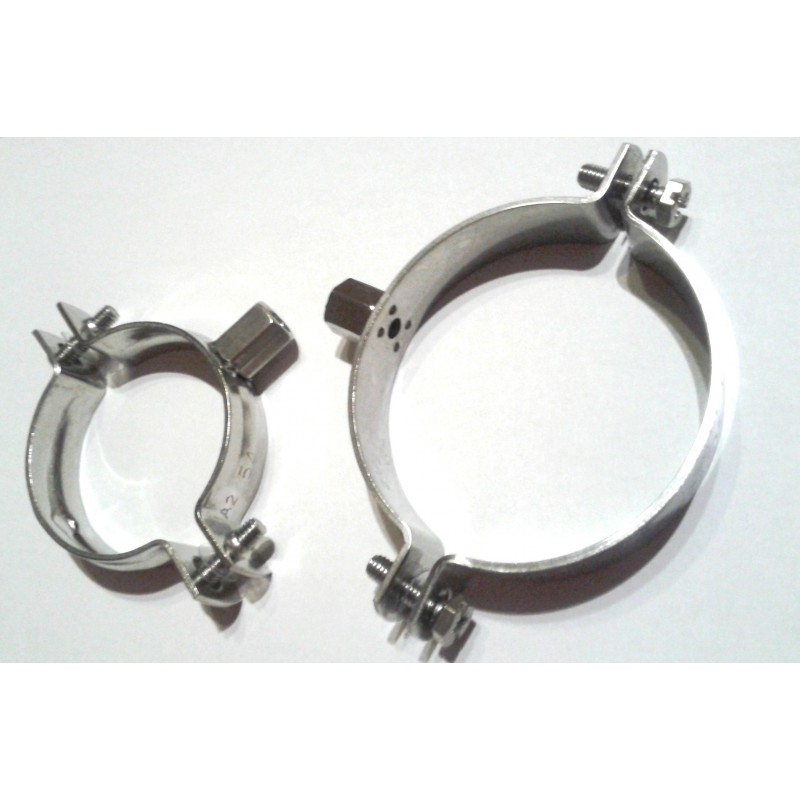 Obejma Do Rury fi 35 M8/10 (1") (32-36mm) Nierdzewna A2