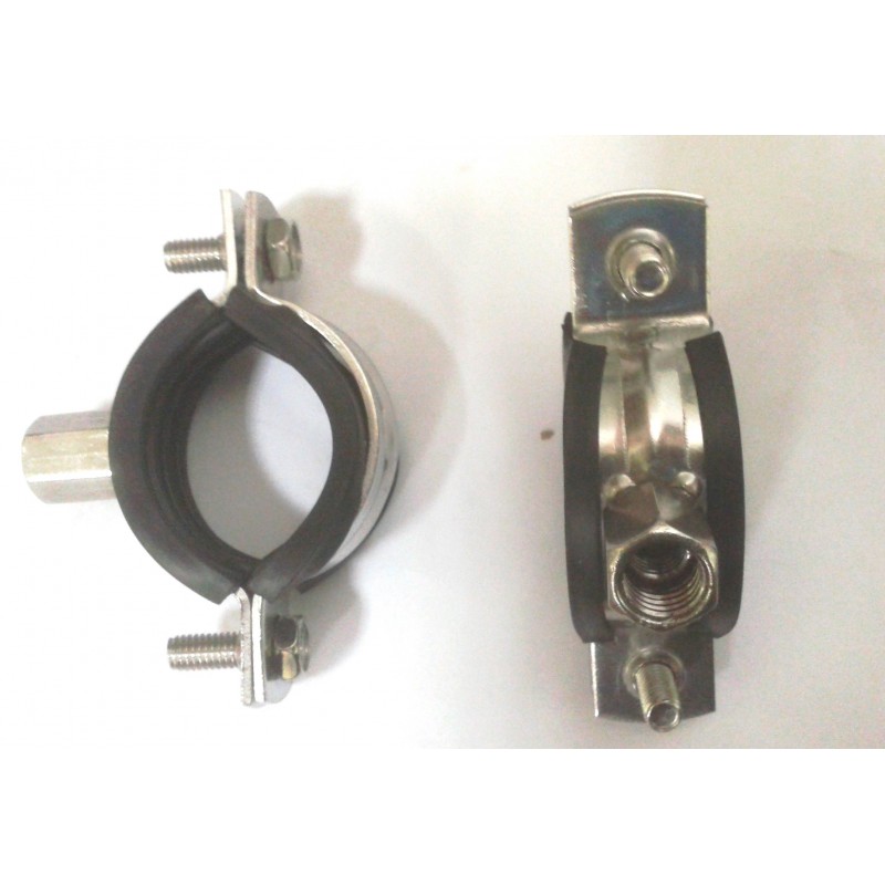 Obejma Z GUMĄ fi 110 M8/10 (3-1/2") (107-112mm) Nierdzewna A2