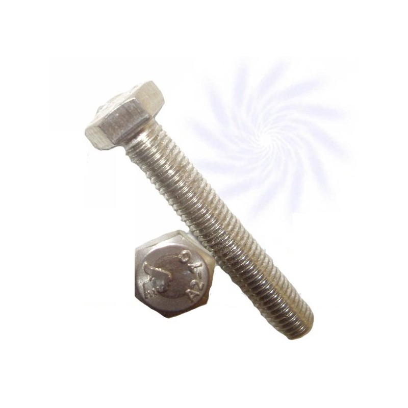 Din 933 A2 M 6x14 mm Śruba Nierdzewna 6-kątna Pełny Gwint