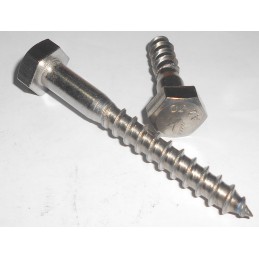 Din 571 A2  10x240 Wkręt do drewna 6-kątny Nierdzewny