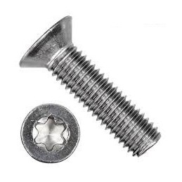 Din 965 TX A2 M5x16 mm Wkręt Metr. Płasko-Stożkowy Torx