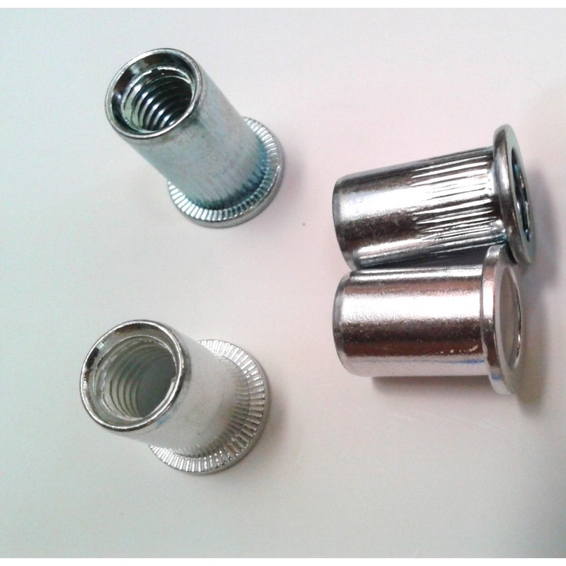 M3 (0,5-2,0) Nitonakrętka Kołnierz Płaski Aluminium