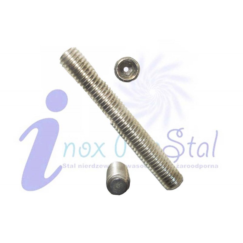 Din 913 A2 M 5x12 Wkręt Metr. Dociskowy Płaski Inox