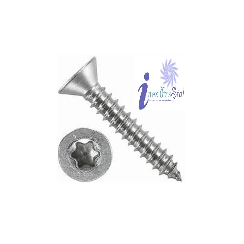 Din 7982 TORX A2 śr. 4,8x13mm Blachowkręt Płasko Stożkowy nacięcie TORX